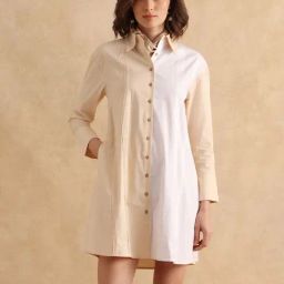 RAREISM Multi Cotton Colourblocked Long Sleeves Dress-image-16