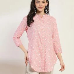 Rangriti Pink Printed Kurti-image-47