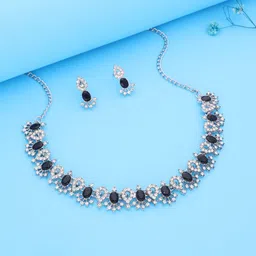Anouk Silver-Plated American Diamond Studded Jewellery Set-picture-29