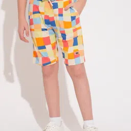 Jack & Jones Junior Boys Multicolor Cotton Geometric Print Shorts-image-42