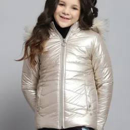 Monte Carlo Girls Solid Beige Hooded Neck Full Sleeve Jacket-picture-32