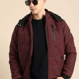Being Human Detachable Hood Padded Jacket-image-24