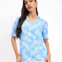 SALT Attire Blue Floral Top-image-40
