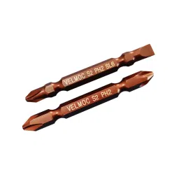VELMOC 65 mm PH2/SL2 2 in 1 Screw Driver Bit( Pack of 100)-picture-45