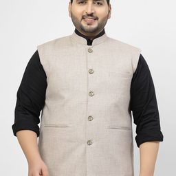 plusS Mandarin Collar Woven Nehru Jacket-picture-24