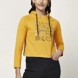 Honey by Pantaloons Mustard Cotton Printed Sweatshirt-image-51