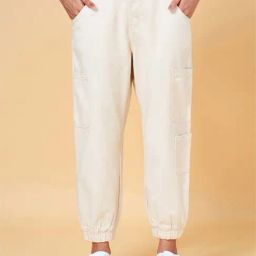 People by Pantaloons Beige Mid Rise Joggers-image-29