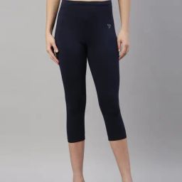 TWIN BIRDS Navy Cotton Capris-picture-7