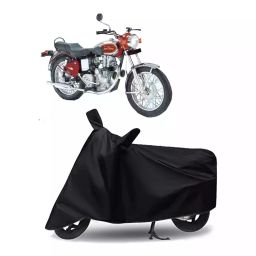 Auto Pearl Bike Cover for Royal Enfield Machismo 350 (Black)-image-90