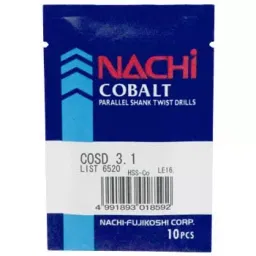 NACHI 3 mm HSS Drills SD 6589651 - Made In Japan (Pack of 10 Piece)-2