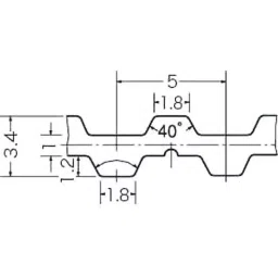 Mitsuboshi Polyurethane Timing Belt T5 Type (Length 940 mm, Teeth 188), DT5-10-188-image-56