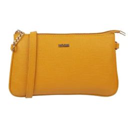 Mochi Yellow Textured Medium Cross Body Bag-36