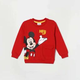 Juniors by Lifestyle Red Cotton Printed Full Sleeves Sweatshirt-picture-27