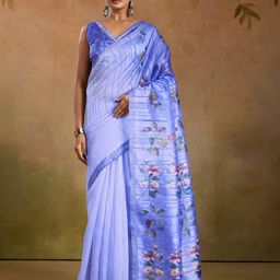 KALINI Floral Printed Kota Saree with Blouse Piece-51