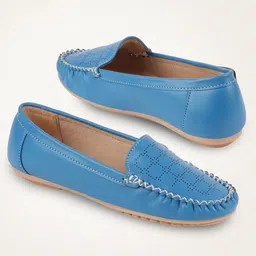 FAUSTO Women Blue Loafers-image-25