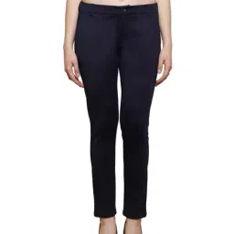 Westwood Navy Flat Front Trousers-image-8