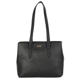 Fastrack Black Solid Medium Tote Handbag-12