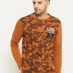 Club York Brown Regular Fit Printed Crew T-Shirt-picture-25