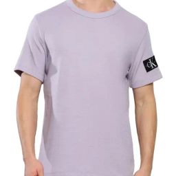 Calvin Klein Jeans Lavender Aura Cotton Regular Fit Self Pattern T-Shirt-image-18