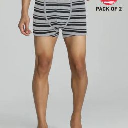 Puma Red & Grey Striped Trunks - Pack of 2-picture-20