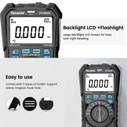 Themisto TH-M200 AC/DC Auto Range Digital Multimeter with light Indication (10000 Display Count) image 3