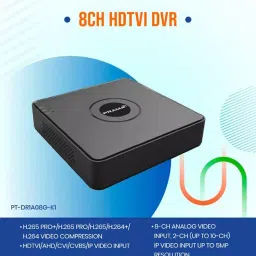 Prama 4 DOME 4 BULLET 8 CH DVR Security System n Solution 2 MP Camera KIT image 3