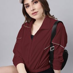 SHOWOFF Women Mock Collar Windcheater Jacket image 2