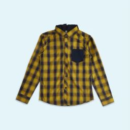 Pantaloons Junior Boys Yellow & Blue Cotton Chequered Full Sleeves Shirt-picture-14