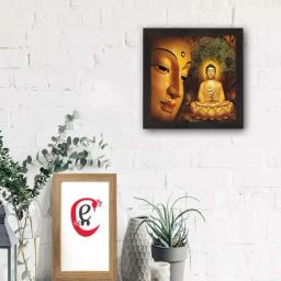 eCraftIndia Laughing Buddha Design Satin Matt Texture UV Art Painting-38