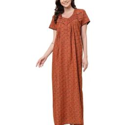 Sweet Dreams Orange Floral Print Nighty-image-92