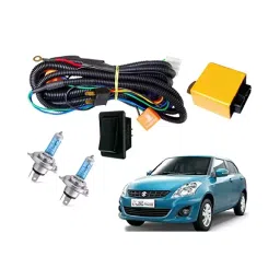 Auto Pearl Halogen Headlamp Wiring Harness Kit for Swift Dzire (Set of 3, Multi Color)-48