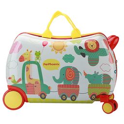 Trolley Luggage Bags Kids Ride On Suitcase and Carry-On Luggage - White-image-31