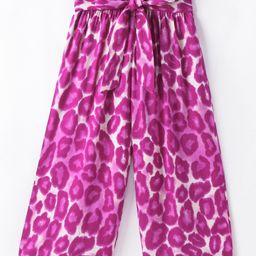 CrayonFlakes Animal Printed Belt Detailed  Palazzo - Pink-image-33