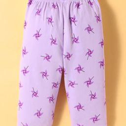 Tango Interlock Knit Full Length Lounge Pant With Paper Windmill Print - Mauve-image-99