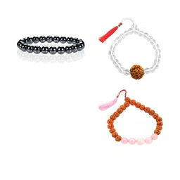 Divine souvenirs Unisex Set Of 3 Artificial Beaded Elasticated Bracelets-47