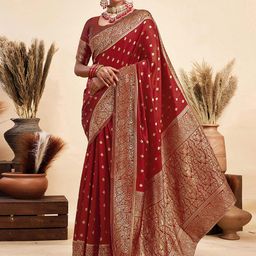 KALINI Woven Design Zari Designer Banarasi Saree-image-7