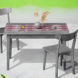 ArtzFolio Grey & White Geometric Printed Table Runner image 3