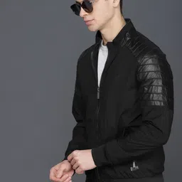 WROGN Men Black Solid Bomber-image-85