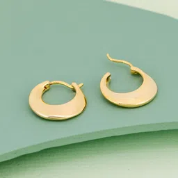 Kushal's Fashion Jewellery Gold-Plated Contemporary Hoop Earrings-image-52