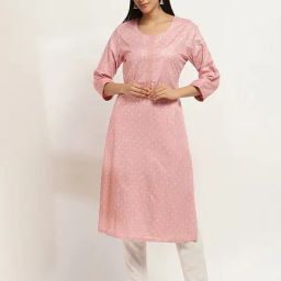 Rangriti Peach Printed Kurta-12