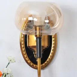 Kapoor E Illuminations Boykin Gold & Black Metal Wall Light - Set of 1-image-72