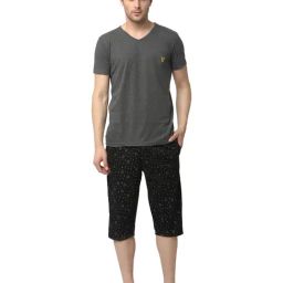 Vimal Jonney Grey & Black T-Shirt & Capris-picture-25