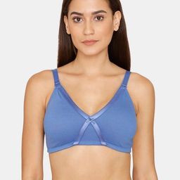 Rosaline by Zivame Amparo Blue Non Wired Non Padded T-Shirt Bra-image-86