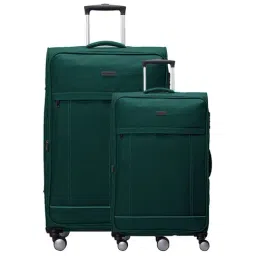 Carriall Green 4 Wheel Medium Soft Cabin Trolley Pack of 2 - 68 cm-image-5