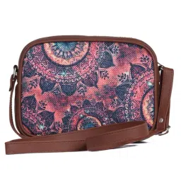 ZOUK Pink Printed Small Cross Body Bag-5