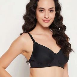 Clovia Black Full Coverage Padded Wireless Balconette Bra-image-85