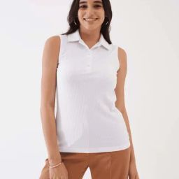 SALT Attire White Plain Top-picture-26