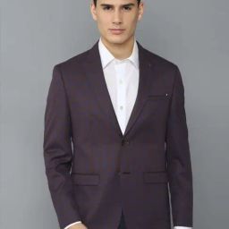 Allen Solly Brown Slim Fit Checks Blazers-image-53