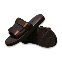 Neemans Men's Breezy Fluff Brown Slides image 4