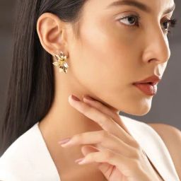 Priyaasi Classic Gold Brass Earrings-20